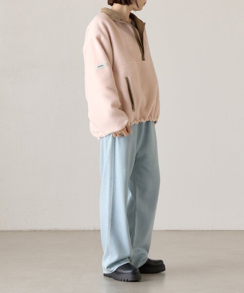 BEARDSLEY(ビアズリー)の「シャギーハーフジップブルゾン《FRIPIER×YENN》(ブルゾン・レディース・ベビーピンク/キャメル・FREE)」の4枚目の写真