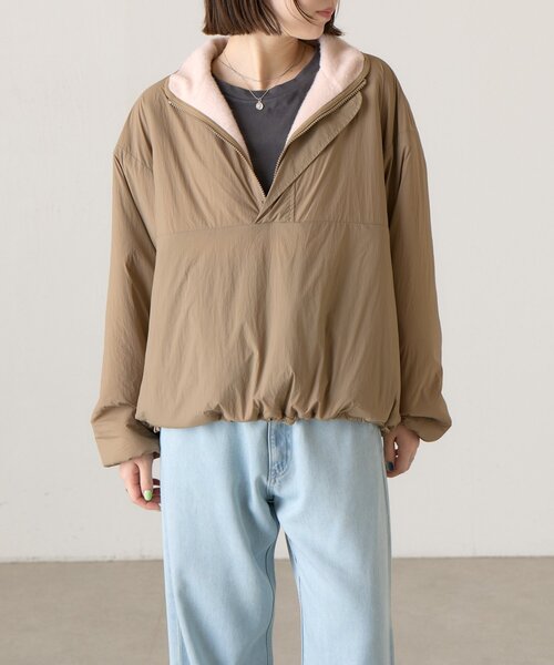 BEARDSLEY(ビアズリー)の「シャギーハーフジップブルゾン《FRIPIER×YENN》(ブルゾン・レディース・ベビーピンク/キャメル・FREE)」の9枚目の写真