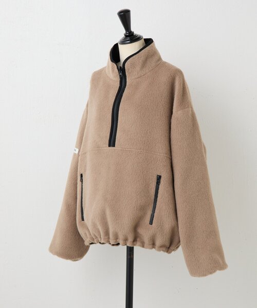 BEARDSLEY(ビアズリー)の「シャギーハーフジップブルゾン《FRIPIER×YENN》(ブルゾン・レディース・ベビーピンク/キャメル・FREE)」の16枚目の写真