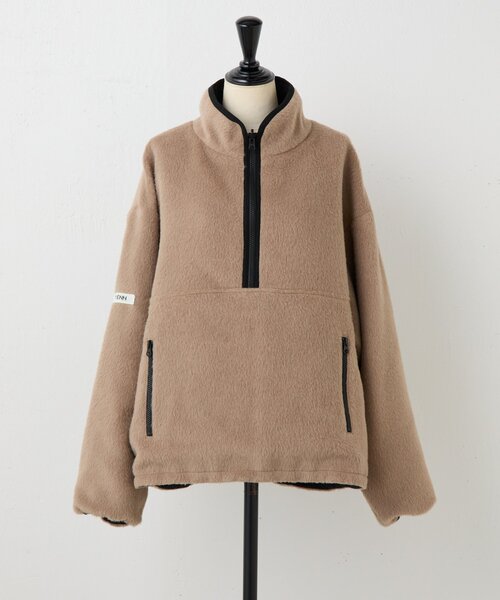 BEARDSLEY(ビアズリー)の「シャギーハーフジップブルゾン《FRIPIER×YENN》(ブルゾン・レディース・ベビーピンク/キャメル・FREE)」の19枚目の写真