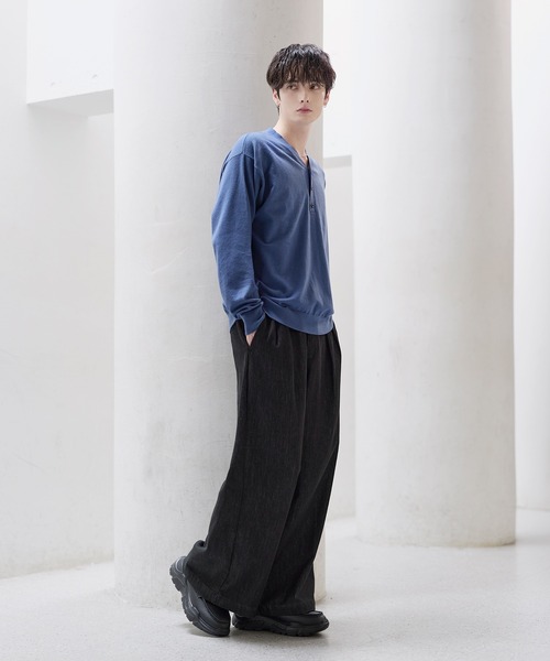 ETELIO(エテリオ)の「カシミヤ混Vネックヘンリーネックニット(ニット/セーター・メンズ・ブルー/ブラック/ワイン/ブラウン/チャコール/アイボリー・L/XL/S/M)」の11枚目の写真