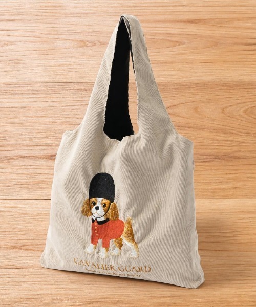 Jubilee 英国ロイヤル犬猫 刺繍 コーデュロイトートバッグ 限定