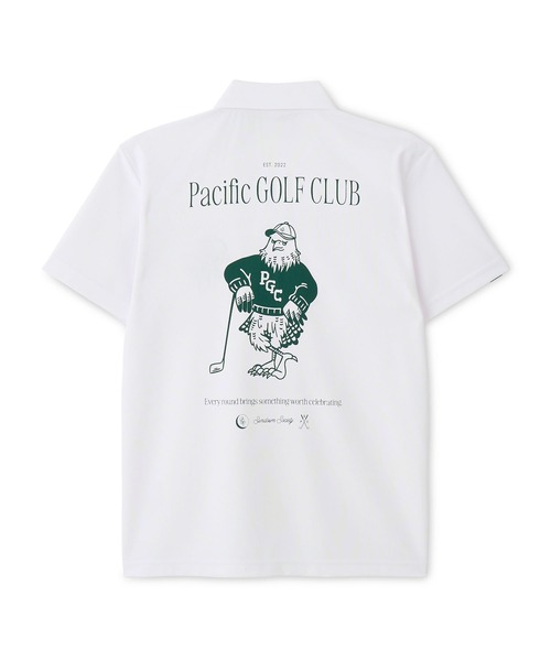 Pacific GOLF CLUB(パシフィックゴルフクラブ)の「BLACK KITE MASCOT POLO SHIRT(ポロシャツ・レディース・ホワイト/チャコールグレー・S/XS)」の1枚目の写真