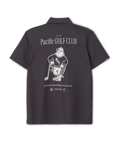 Pacific GOLF CLUB(パシフィックゴルフクラブ)の「BLACK KITE MASCOT POLO SHIRT(ポロシャツ・レディース・ホワイト/チャコールグレー・S/XS)」の2枚目の写真