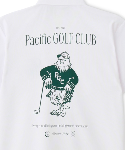 Pacific GOLF CLUB(パシフィックゴルフクラブ)の「BLACK KITE MASCOT POLO SHIRT(ポロシャツ・レディース・ホワイト/チャコールグレー・S/XS)」の8枚目の写真
