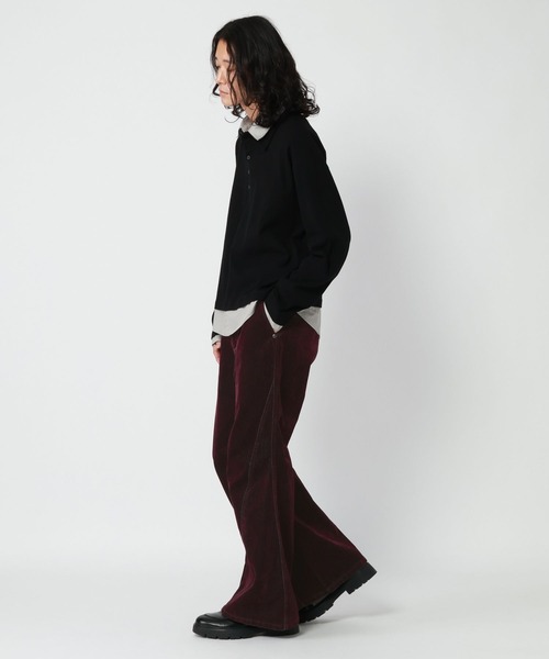 RAGEBLUE（レイジブルー）の「FLOCK PRINTED SEMI FLARE DENIM PANTS/フロッキー加工セミフレアデニムパンツ（デニムパンツ・メンズ・ワインレッド/グレー/ネイビー・LARGE/MEDIUM）」の16枚目の写真