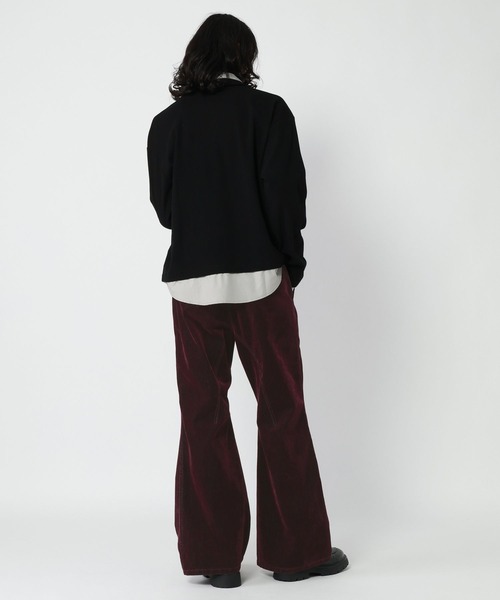 RAGEBLUE（レイジブルー）の「FLOCK PRINTED SEMI FLARE DENIM PANTS/フロッキー加工セミフレアデニムパンツ（デニムパンツ・メンズ・ワインレッド/グレー/ネイビー・LARGE/MEDIUM）」の17枚目の写真
