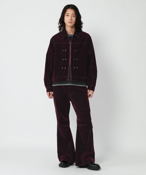 RAGEBLUE（レイジブルー）の「FLOCK PRINTED SEMI FLARE DENIM PANTS/フロッキー加工セミフレアデニムパンツ（デニムパンツ・メンズ・ワインレッド/グレー/ネイビー・LARGE/MEDIUM）」の18枚目の写真