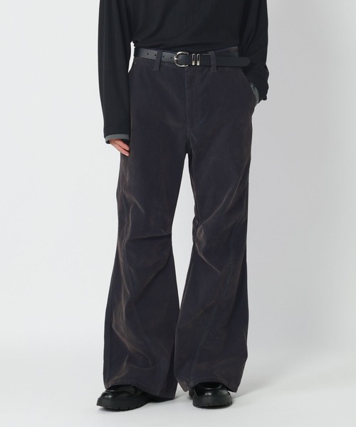 RAGEBLUE（レイジブルー）の「FLOCK PRINTED SEMI FLARE DENIM PANTS/フロッキー加工セミフレアデニムパンツ（デニムパンツ・メンズ・ワインレッド/グレー/ネイビー・LARGE/MEDIUM）」の9枚目の写真