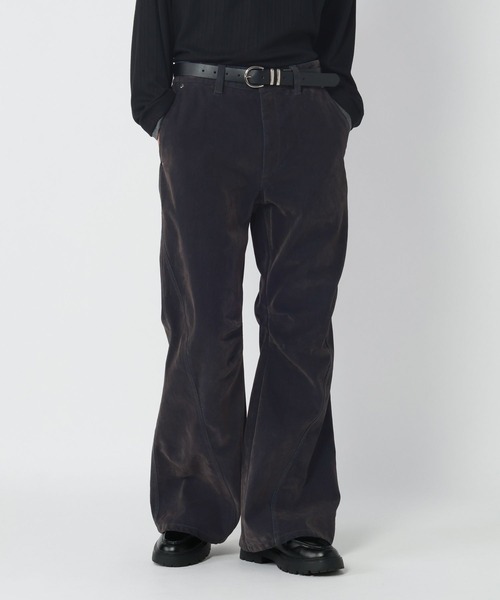 RAGEBLUE（レイジブルー）の「FLOCK PRINTED SEMI FLARE DENIM PANTS/フロッキー加工セミフレアデニムパンツ（デニムパンツ・メンズ・ワインレッド/グレー/ネイビー・LARGE/MEDIUM）」の10枚目の写真