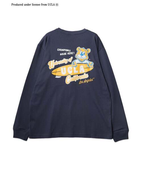 UCLA(ユーシーエルエー)の「【UCLA】ボードバックプリントロングスリーブTEE(Tシャツ/カットソー・メンズ・ホワイト/ネイビー/チャコールグレー・2/3)」の3枚目の写真