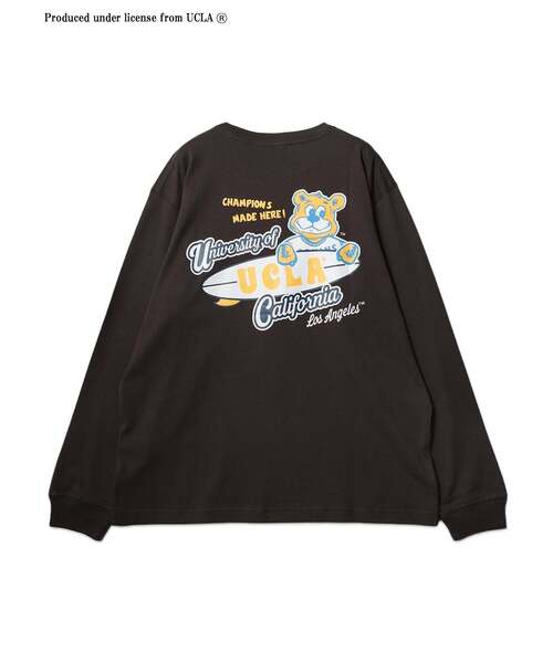 UCLA(ユーシーエルエー)の「【UCLA】ボードバックプリントロングスリーブTEE(Tシャツ/カットソー・メンズ・ホワイト/ネイビー/チャコールグレー・2/3)」の2枚目の写真