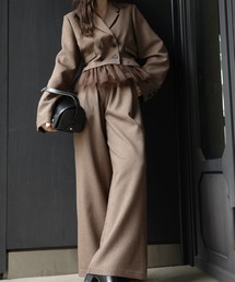 WILLFULLY（ウィルフリー）の「herringbone comfort tuck slacks PT（スラックス）」