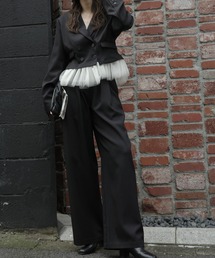 WILLFULLY（ウィルフリー）の「herringbone comfort tuck slacks PT（スラックス）」