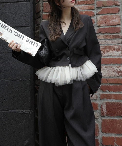 WILLFULLY(ウィルフリー)の「herringbone comfort tuck slacks PT(スラックス・レディース・ブラウン/ブラック・S/M)」の11枚目の写真