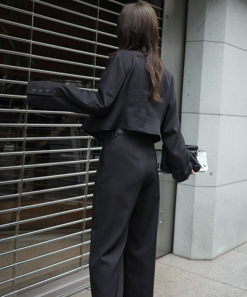 WILLFULLY(ウィルフリー)の「herringbone comfort tuck slacks PT(スラックス・レディース・ブラウン/ブラック・S/M)」の8枚目の写真