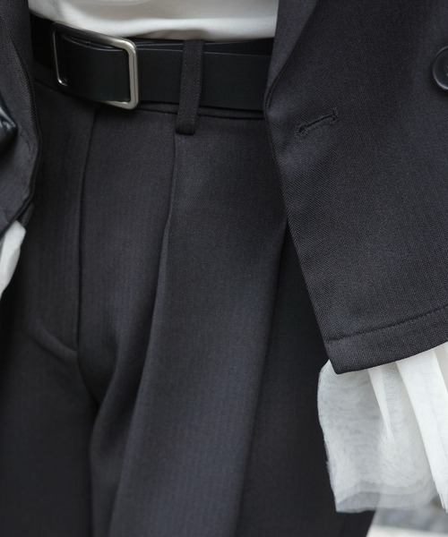 WILLFULLY(ウィルフリー)の「herringbone comfort tuck slacks PT(スラックス・レディース・ブラウン/ブラック・S/M)」の9枚目の写真