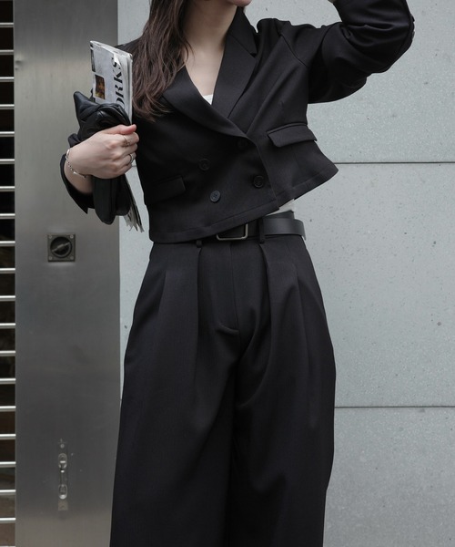 WILLFULLY(ウィルフリー)の「herringbone comfort tuck slacks PT(スラックス・レディース・ブラウン/ブラック・S/M)」の10枚目の写真