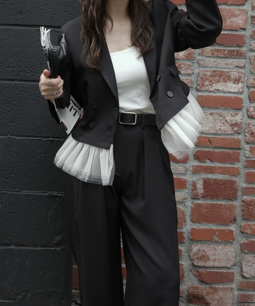 WILLFULLY(ウィルフリー)の「herringbone comfort tuck slacks PT(スラックス・レディース・ブラウン/ブラック・S/M)」の13枚目の写真