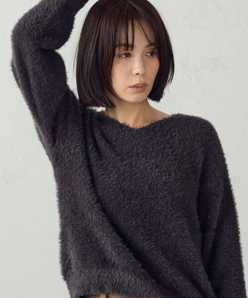 COMME CA ISM(コムサイズム)の「マシンウォッシャブル シャギー V ネックニット(ニット/セーター・レディース・グレー/チャコール/ブルー/ベージュ・FREE)」の20枚目の写真