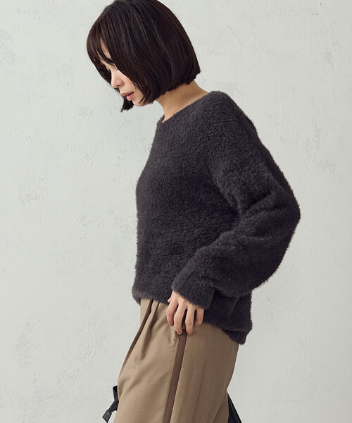 COMME CA ISM(コムサイズム)の「マシンウォッシャブル シャギー V ネックニット(ニット/セーター・レディース・グレー/チャコール/ブルー/ベージュ・FREE)」の22枚目の写真