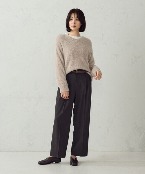 COMME CA ISM(コムサイズム)の「マシンウォッシャブル シャギー V ネックニット(ニット/セーター・レディース・グレー/チャコール/ブルー/ベージュ・FREE)」の13枚目の写真