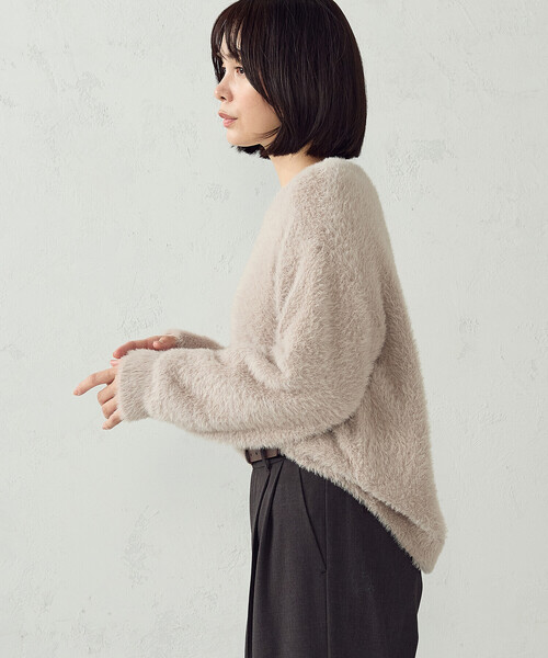 COMME CA ISM(コムサイズム)の「マシンウォッシャブル シャギー V ネックニット(ニット/セーター・レディース・グレー/チャコール/ブルー/ベージュ・FREE)」の15枚目の写真