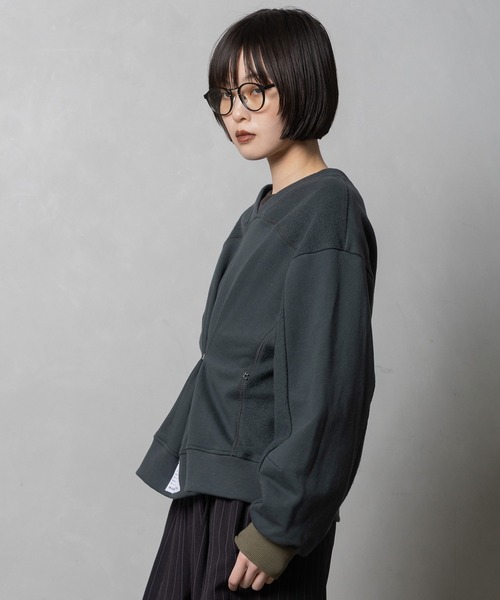 MARECHAL TERRE(マルシャルテル)の「2Way スウェットプルオーバー(スウェット・レディース・グリーン/ブラック/パープル/グレー/ブルー・MEDIUM)」の12枚目の写真