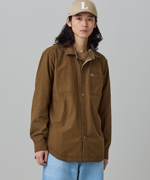 LACOSTE（ラコステ）の「リバーシブルシャツ（シャツ/ブラウス・メンズ・ブラウン/ダークネイビー・41/39/38/40）」の9枚目の写真