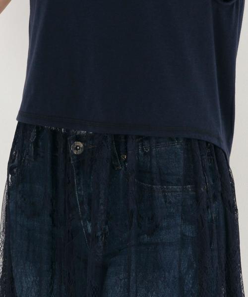 Another Edition（アナザーエディション）の「レースキャミワンピース＆ノースリーブTシャツ/AEMBC レースキャミOP＆NSL TEE◆（Tシャツ/カットソー・レディース・ホワイト/ネイビー・FREE）」の10枚目の写真