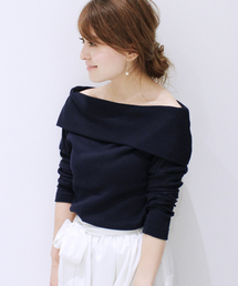 LIMITLESS LUXURY | コットンリブオフショルダープルオーバー◆(Tシャツ/カットソー)