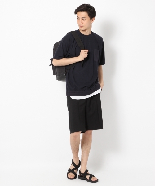 GLOBAL WORK（グローバルワーク）の「【吸水速乾】スソキリカエシャーリングTシャツ/723260（Tシャツ/カットソー・メンズ・ダークブラウン/ネイビー・MEDIUM/X-LARGE/LARGE/SMALL）」の4枚目の写真