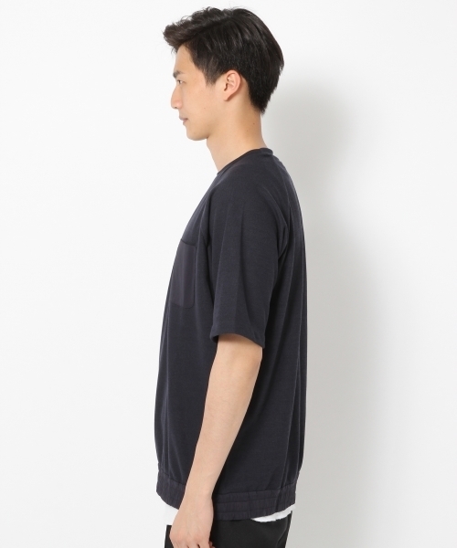 GLOBAL WORK（グローバルワーク）の「【吸水速乾】スソキリカエシャーリングTシャツ/723260（Tシャツ/カットソー・メンズ・ダークブラウン/ネイビー・MEDIUM/X-LARGE/LARGE/SMALL）」の5枚目の写真