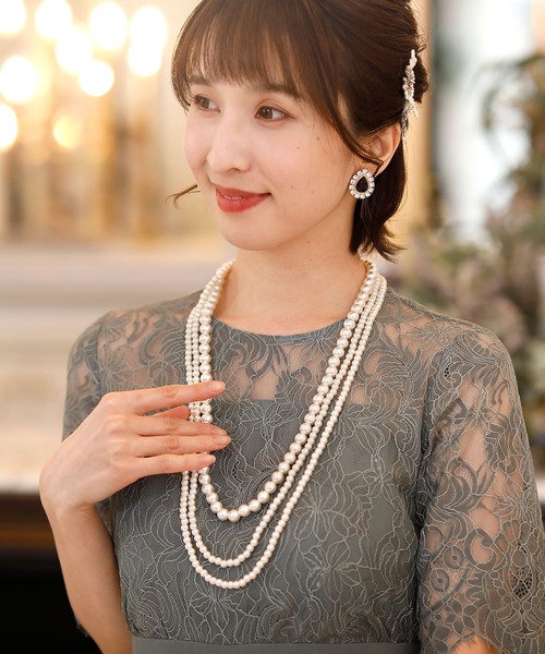 PourVous(プールヴー)の「パール ロング ネックレス オフホワイト お呼ばれ 結婚式 オケージョン 同窓会 (ネックレス・レディース・オフホワイト・FREE)」の5枚目の写真