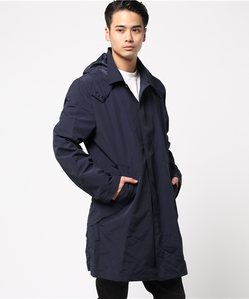 ikka（イッカ）の「コットンナイロンステンフードコート（ステンカラーコート・メンズ・ネイビー/オリーブ・MEDIUM/X-LARGE/LARGE）」の2枚目の写真