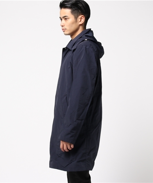 ikka（イッカ）の「コットンナイロンステンフードコート（ステンカラーコート・メンズ・ネイビー/オリーブ・MEDIUM/X-LARGE/LARGE）」の9枚目の写真