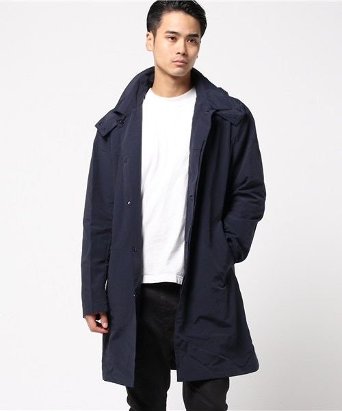 ikka（イッカ）の「コットンナイロンステンフードコート（ステンカラーコート・メンズ・ネイビー/オリーブ・MEDIUM/X-LARGE/LARGE）」の11枚目の写真