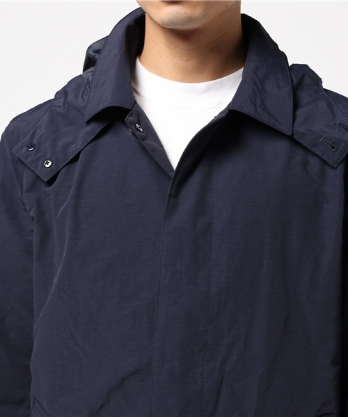 ikka（イッカ）の「コットンナイロンステンフードコート（ステンカラーコート・メンズ・ネイビー/オリーブ・MEDIUM/X-LARGE/LARGE）」の3枚目の写真
