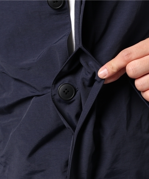 ikka（イッカ）の「コットンナイロンステンフードコート（ステンカラーコート・メンズ・ネイビー/オリーブ・MEDIUM/X-LARGE/LARGE）」の5枚目の写真