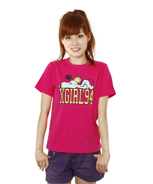 X-girl（エックスガール）の「MOUSE S/S TEE（Tシャツ/カットソー・レディース・ホワイト/アッシュグレー/ブルー/イエロー/ピンク・1/2）」の5枚目の写真