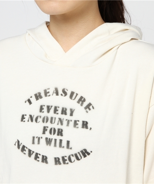 CUBE SUGAR（キューブシュガー）の「空紡糸裏毛プルオーバーパーカー（パーカー・レディース・トップグレー/サックスブルー/マルチ/ネイビー/ホワイト/レッド・M）」の10枚目の写真