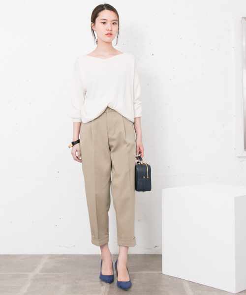 Dickies（ディッキーズ）の「UR DICKIES 別注TCタックテーパードパンツ（その他パンツ・レディース・ブラック/ベージュ/グレー・SMALL/MEDIUM）」の14枚目の写真