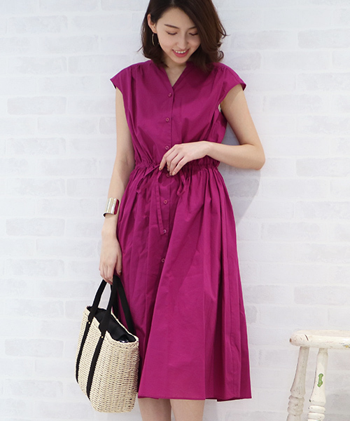 R&D.M.Co- ワイルドベリーワンピース R&D.M.Co-｜WILD BERRY NO SLEEVE DRESS（Flax）｜通販 - ソコノワ