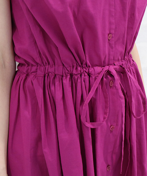 N.（N. Natural Beauty Basic）（エヌエヌナチュラルビューティーベーシック）の「コットンローンミモレノースリーブワンピース（ワンピース・レディース・ピンク/ベージュ/ブルー系その他/ブラック/ネイビー/カーキ・MEDIUM）」の10枚目の写真