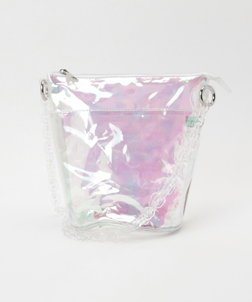 WEGO（ウィゴー）の「WEGO/クリアミニチェーンショルダーバッグ（ショルダーバッグ・レディース・ブラック/ピンク/ホワイト系その他/ホワイト・FREE）」の11枚目の写真