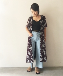 Banner Barrett | STRIPE CREPE FLOWER PRINT LONGDRESS(ワンピース)