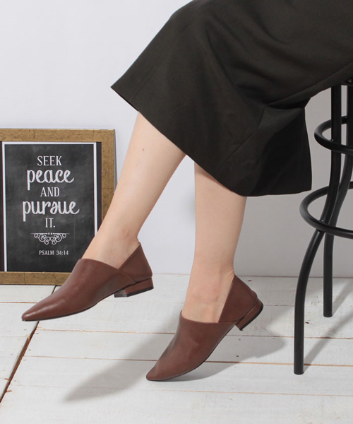 Mathilda マチルダ の Mathilda ポインテッドバブーシュシューズ Mj26 ドレスシューズ Wear