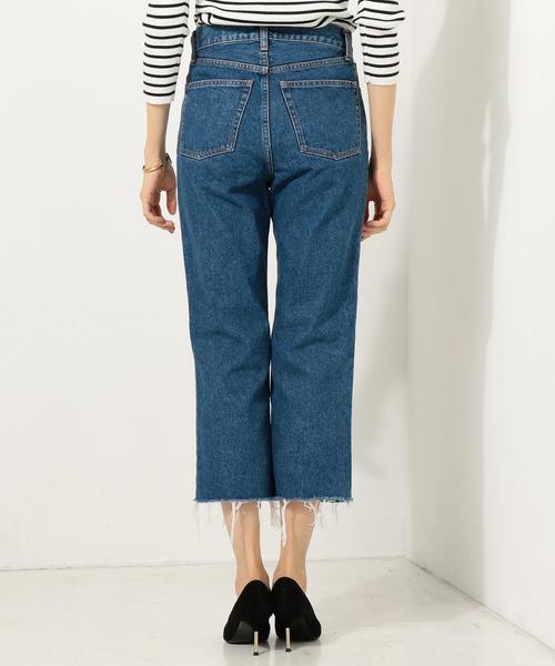 YOLO（ヨーロ）の「YOLO デニム ハイウエスト カットオフデニムパンツ / ヨーロー（デニムパンツ・レディース・ブラック/コバルトブルー・MEDIUM/SMALL）」の5枚目の写真