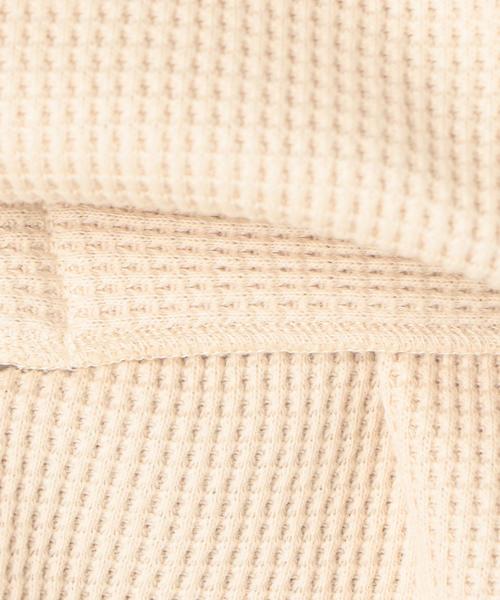 Another Edition（アナザーエディション）の「ワッフルキーネックベルト付PO（Tシャツ/カットソー・レディース・ナチュラル/ブラウン/ピンク・FREE）」の11枚目の写真