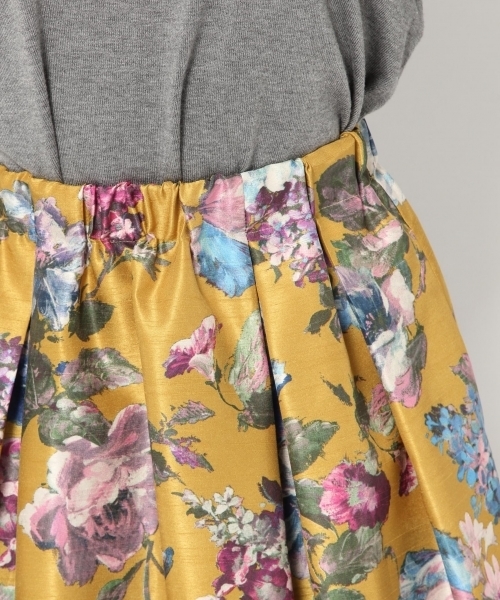 laboratory work（ラボラトリーワーク）の「フラワープリントタックギャザースカート（スカート・レディース・オフホワイト/ネイビー/イエロー・MEDIUM）」の22枚目の写真